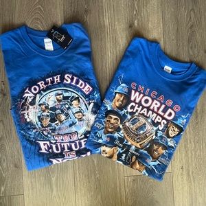 Men’s Chicago Cubs Baseball T-Shirt Bundle - Size Large NEW